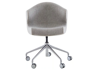ALSTER - Swivel fabric office chair with castors with 5-Spoke base by Ligne Roset - view 2